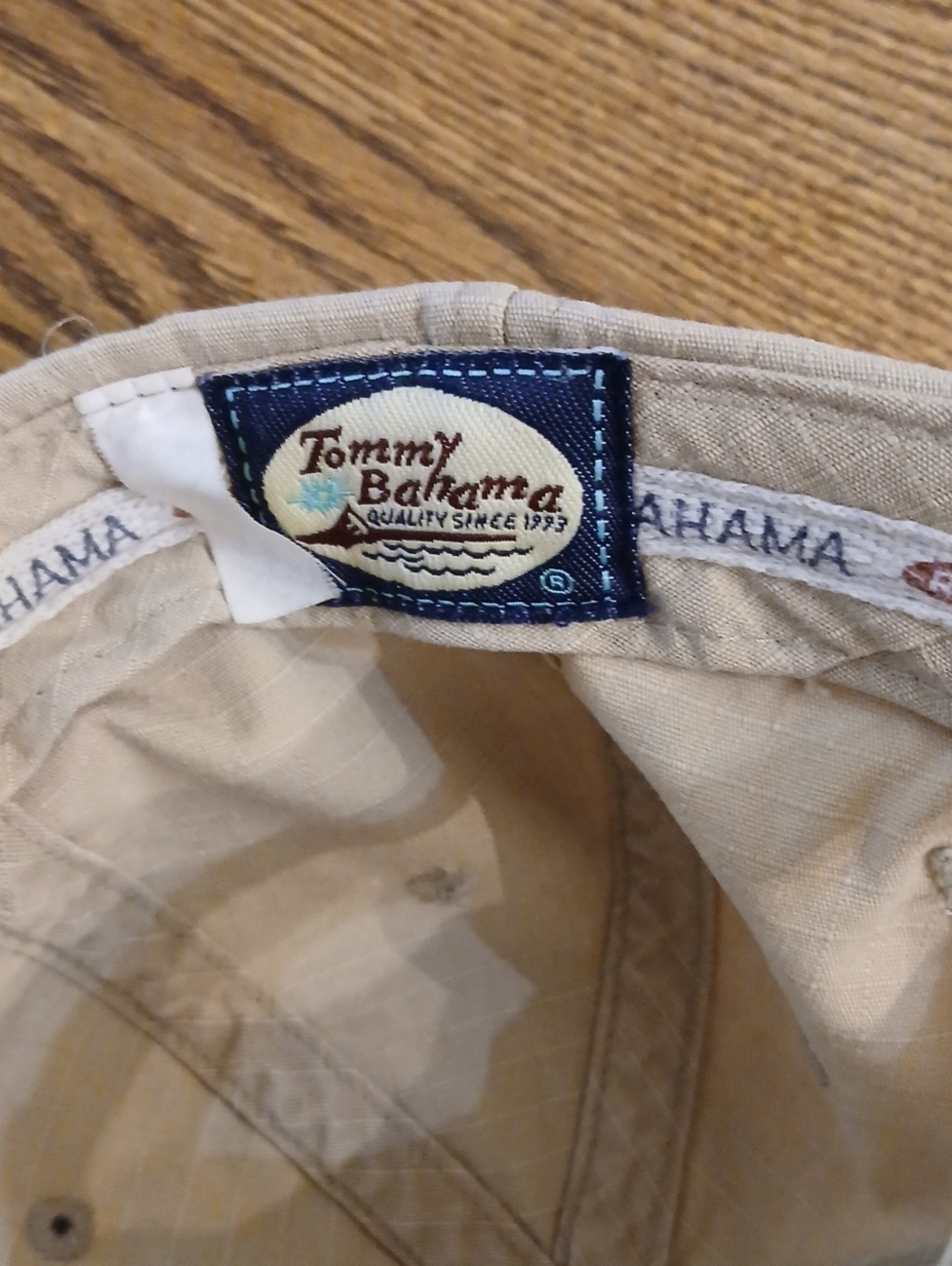Tommy Bahama Tan Ripstop Baseball Cap - Picture 5 of 5